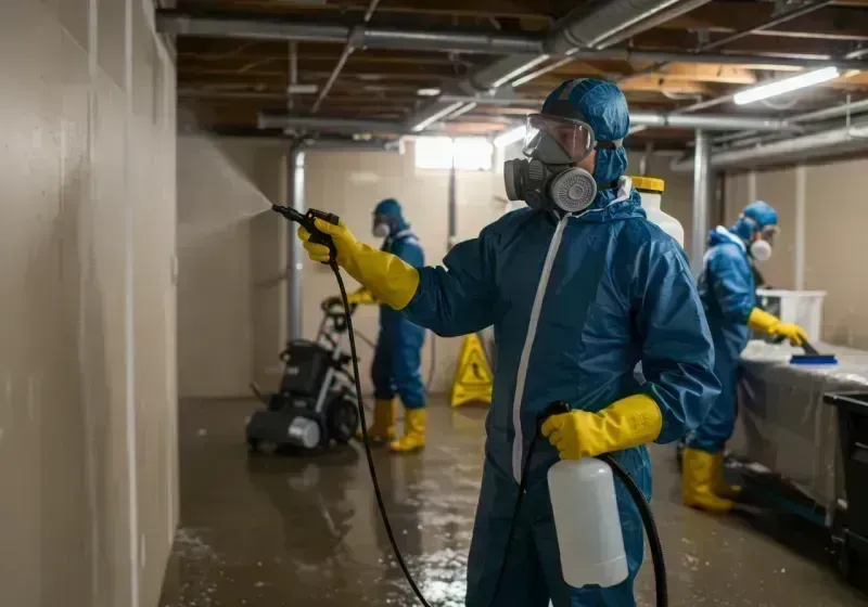 Basement Sanitization and Antimicrobial Treatment process in Gloucester County, VA