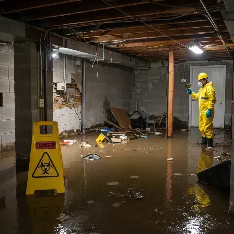 Flooded Basement Electrical Hazard in Gloucester County, VA Property